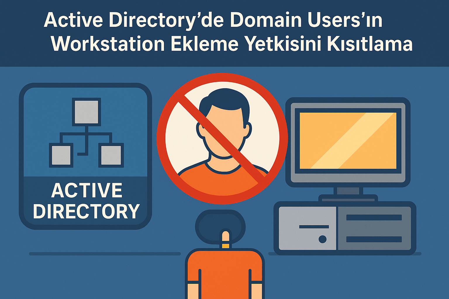 Active Directory’de Domain Users’ın Workstation Ekleme Yetkisini Kısıtlama